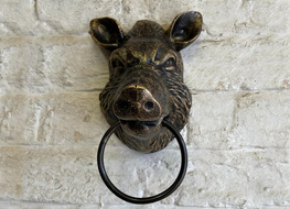 boar head with ring